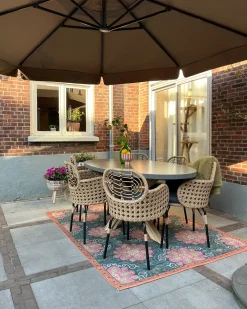 Set di 6 sedie da giardino con cuscini PRATELLO Rattan sintetico (PE) Naturale