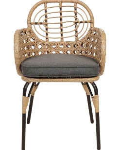 Set di 6 sedie da giardino con cuscini PRATELLO Rattan sintetico (PE) Naturale