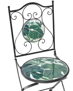 Set di 2 sedie da giardino COZZANA Metallo Nero