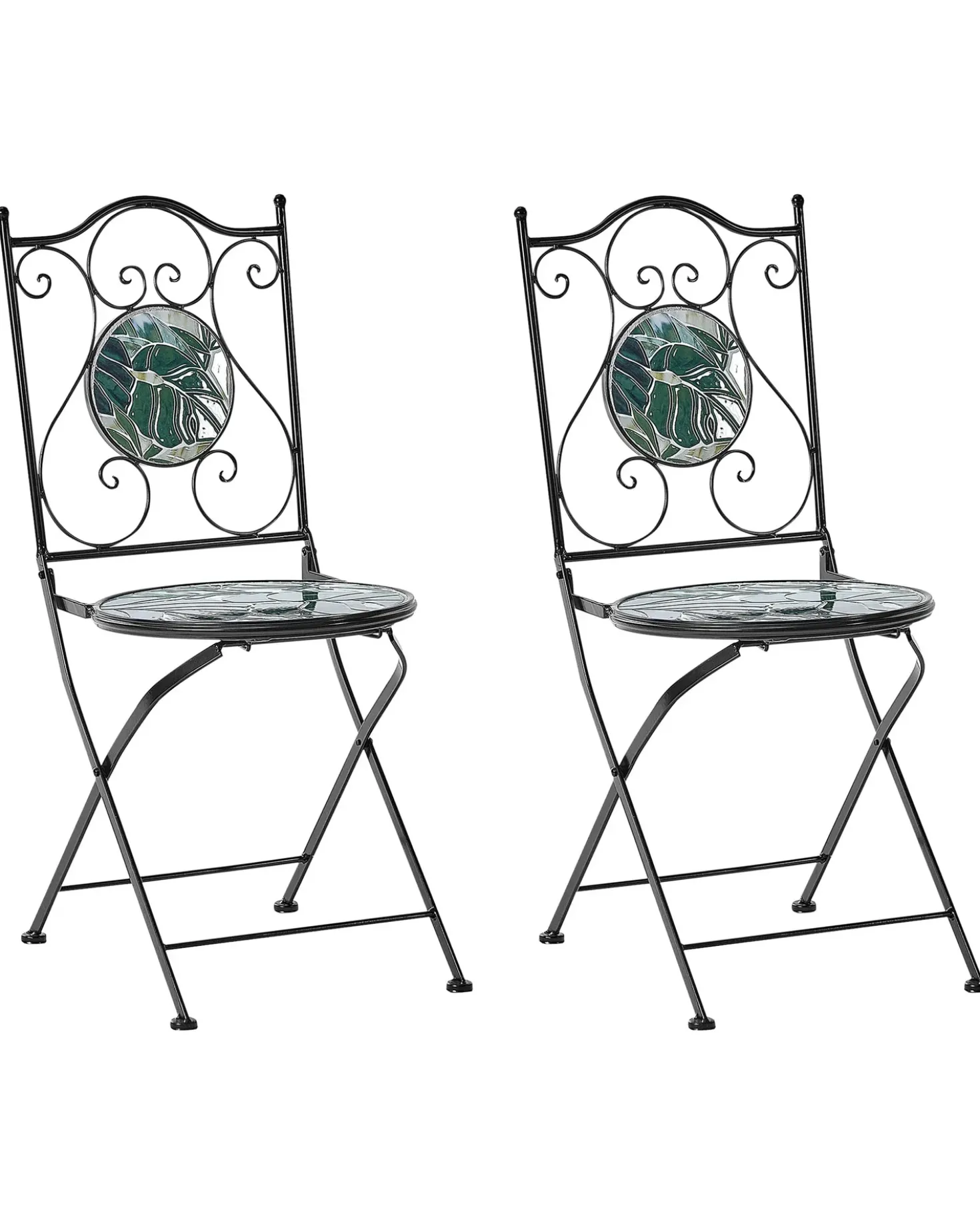 Set di 2 sedie da giardino COZZANA Metallo Nero