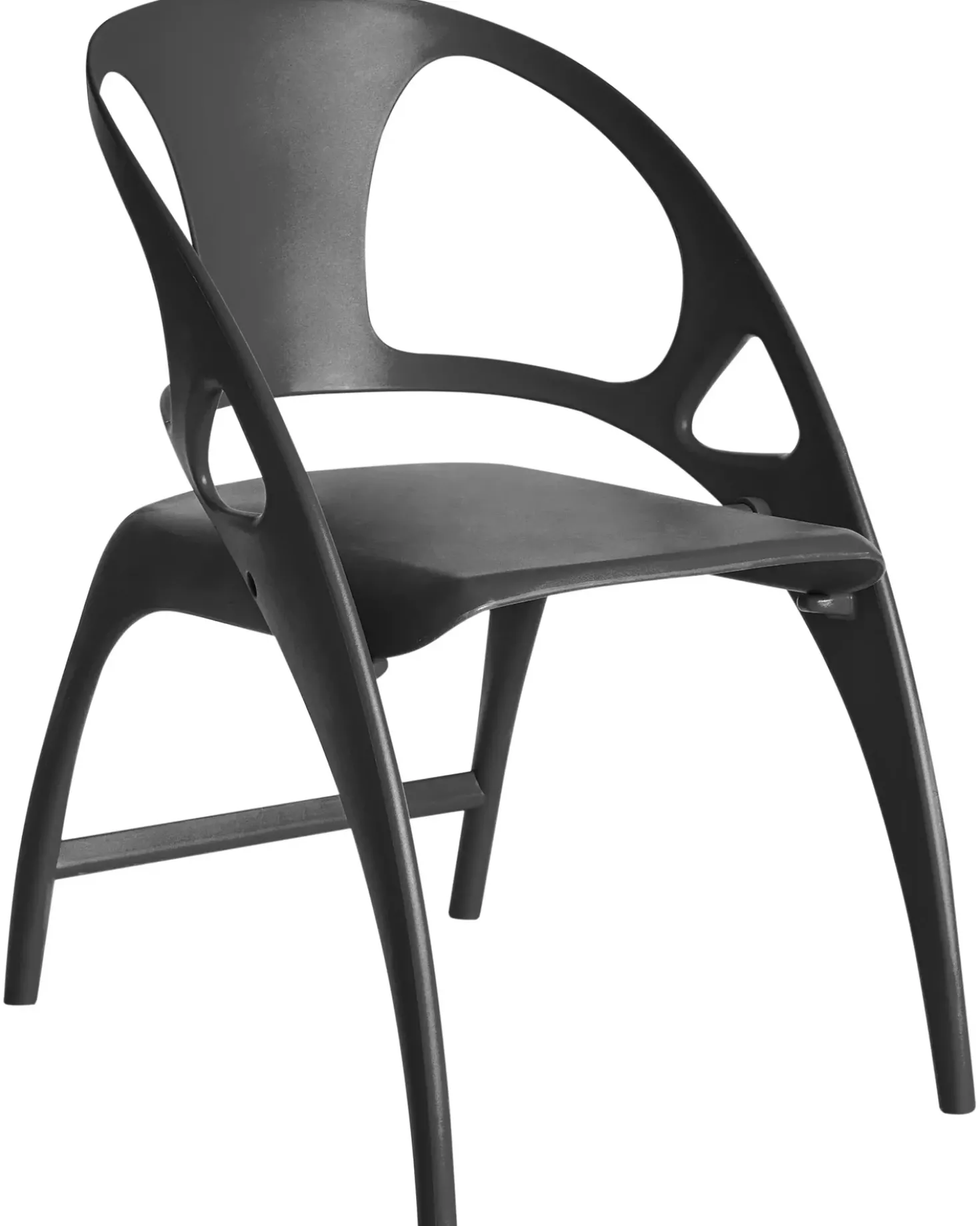 Set di 4 sedie da giardino NEMI Pieghevole Nero