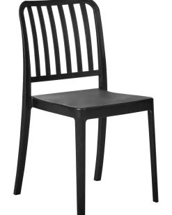 Set di 4 sedie da giardino SERSALE Materiale sintetico Nero