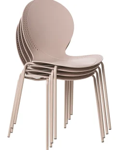 Set di 4 sedie da giardino MILOS Impilabile Beige