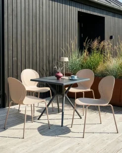 Set di 4 sedie da giardino MILOS Impilabile Beige