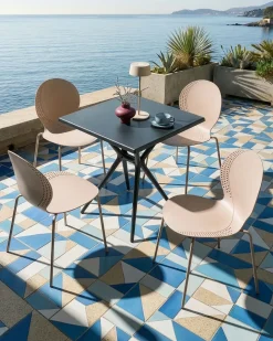 Set di 4 sedie da giardino MILOS Impilabile Beige