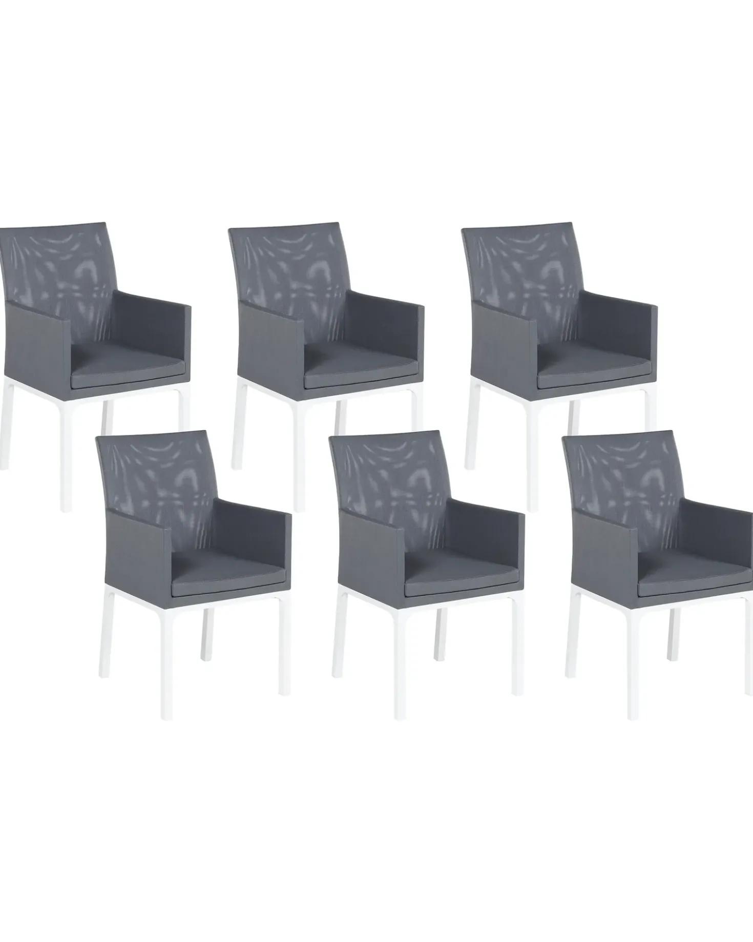 Set di 6 sedie da giardino BACOLI Tessuto Grigio scuro