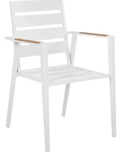Set di 6 sedie da giardino TAVIANO Metallo Bianco