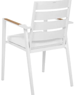 Set di 6 sedie da giardino TAVIANO Metallo Bianco