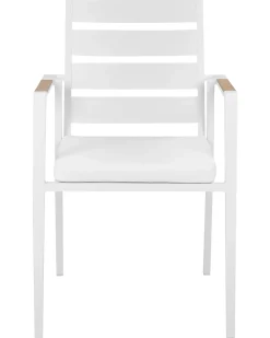 Set di 6 sedie da giardino TAVIANO Metallo Bianco