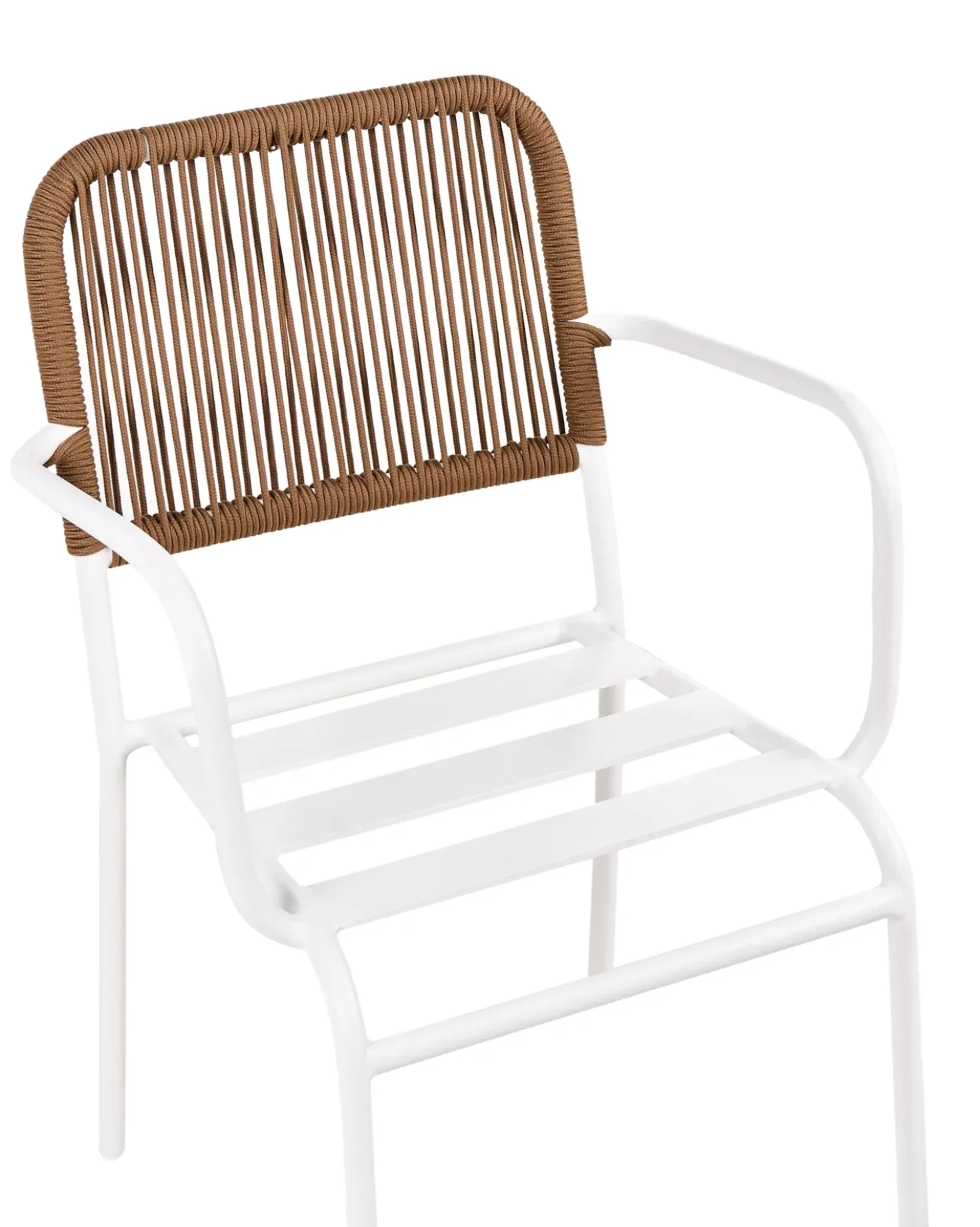 Set di 8 sedie da giardino con cuscini TACENO Metallo Bianco