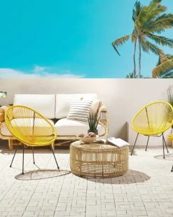 Set di 2 sedie da giardino ACAPULCO II Rattan sintetico (PE) Giallo