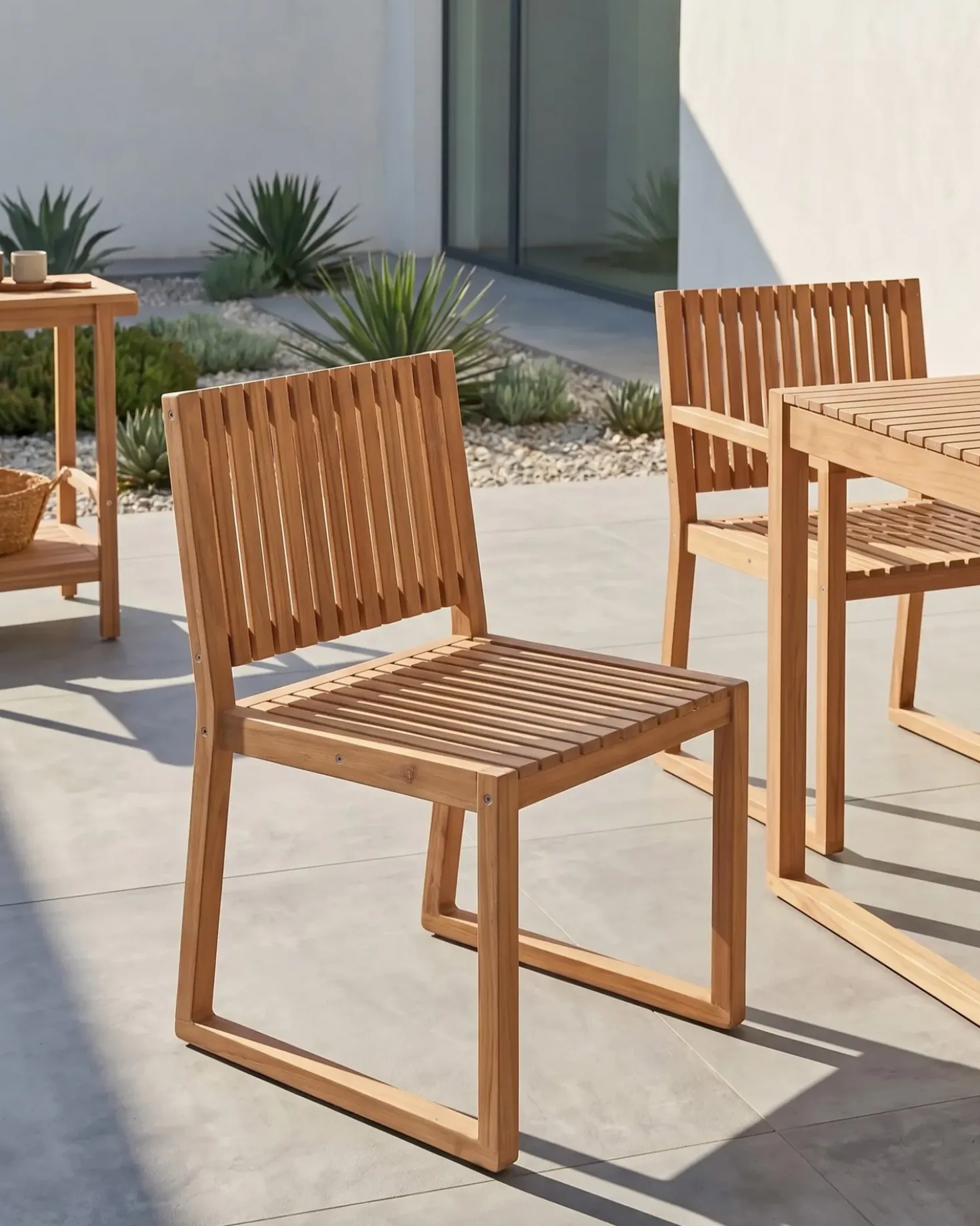Set di 2 sedie da giardino SASSARI II Legno di acacia certificato Marrone chiaro