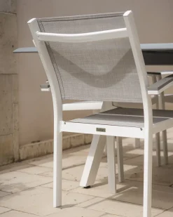 Set di 4 sedie da giardino PERETA Metallo Grigio