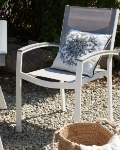 Set di 4 sedie da giardino PERETA Metallo Grigio