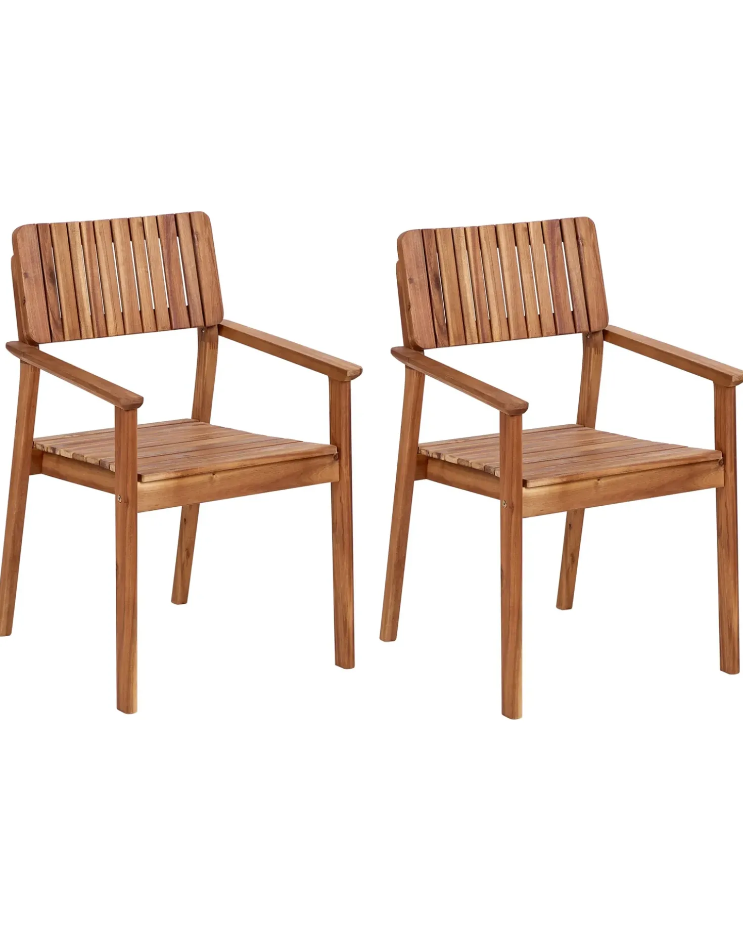 Set di 2 sedie da giardino AGELLO Legno d'acacia Marrone