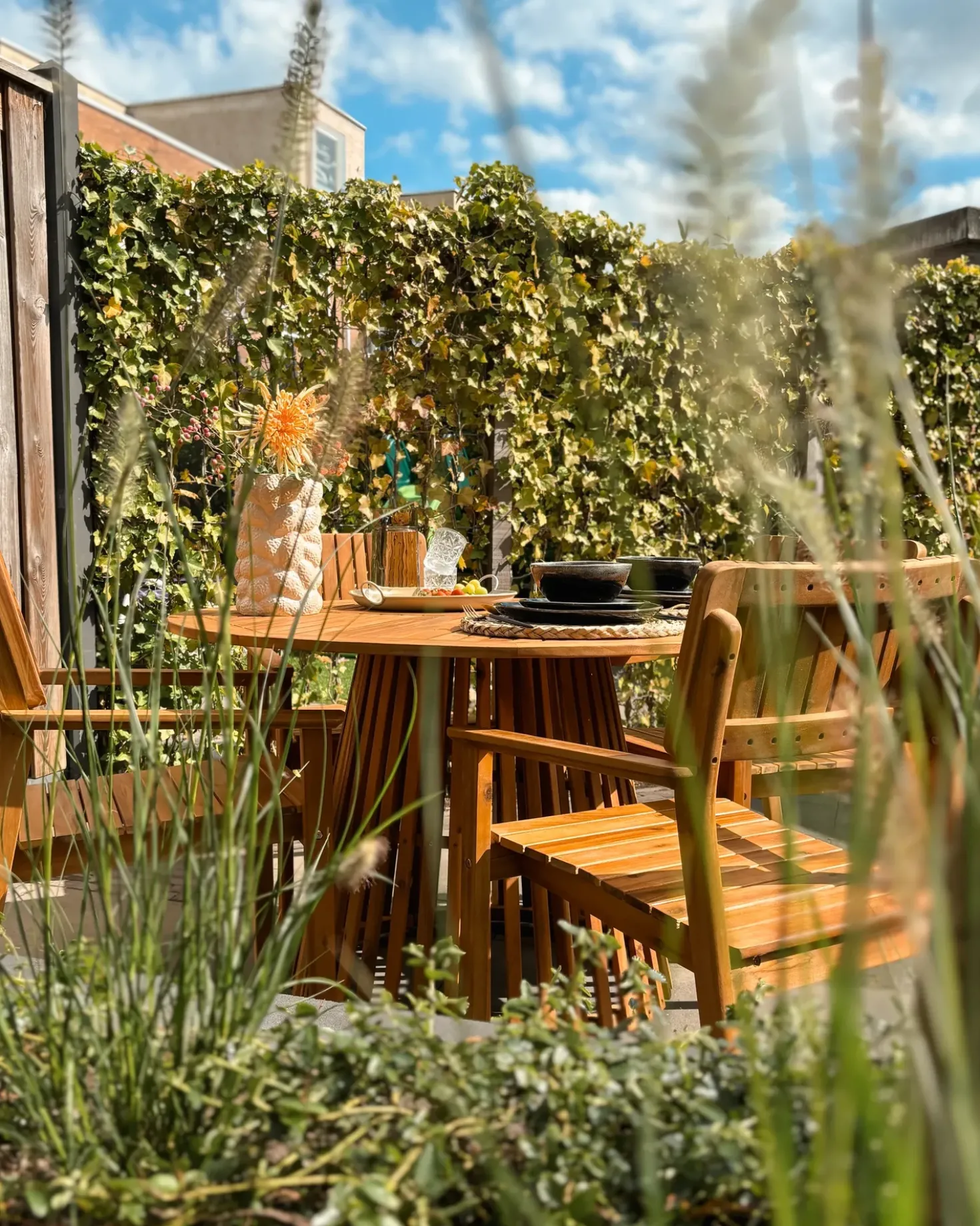 Set di 2 sedie da giardino AGELLO Legno d'acacia Marrone