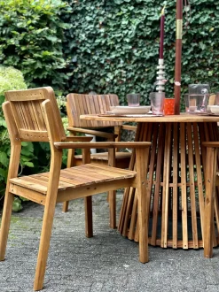 Set di 2 sedie da giardino AGELLO Legno d'acacia Marrone