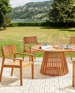 Set di 2 sedie da giardino AGELLO Legno d'acacia Marrone