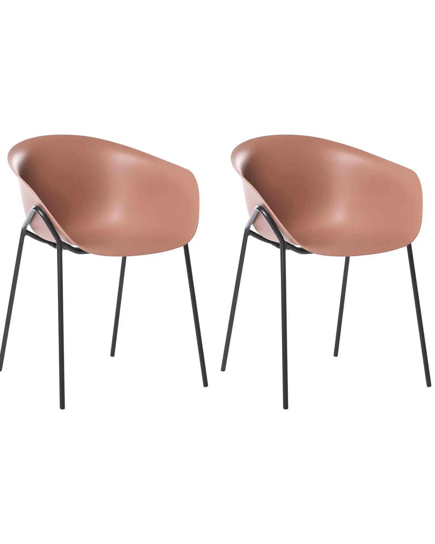 Set di 2 sedie da giardino METEORA Materiale sintetico Marrone