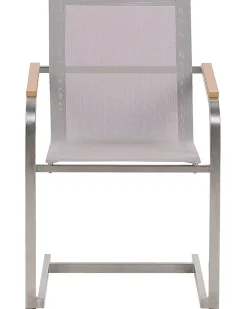 Set di 4 sedie da giardino COSOLETO Acciaio inox Beige