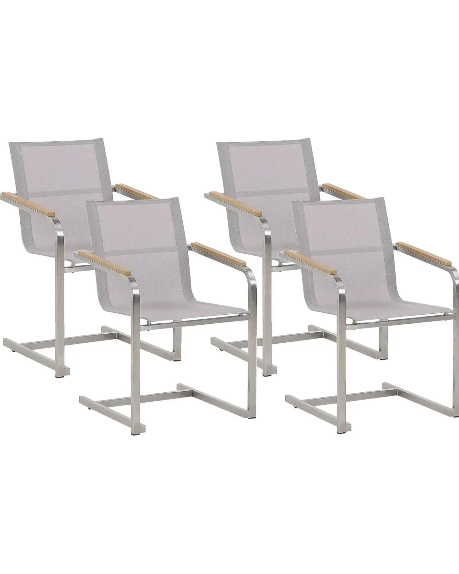 Set di 4 sedie da giardino COSOLETO Acciaio inox Beige
