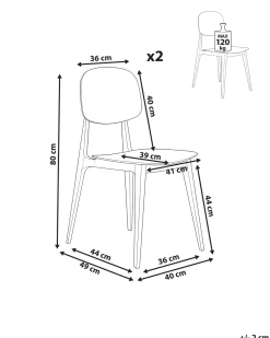 Set di 2 sedie da giardino KATTAVIA Verde menta