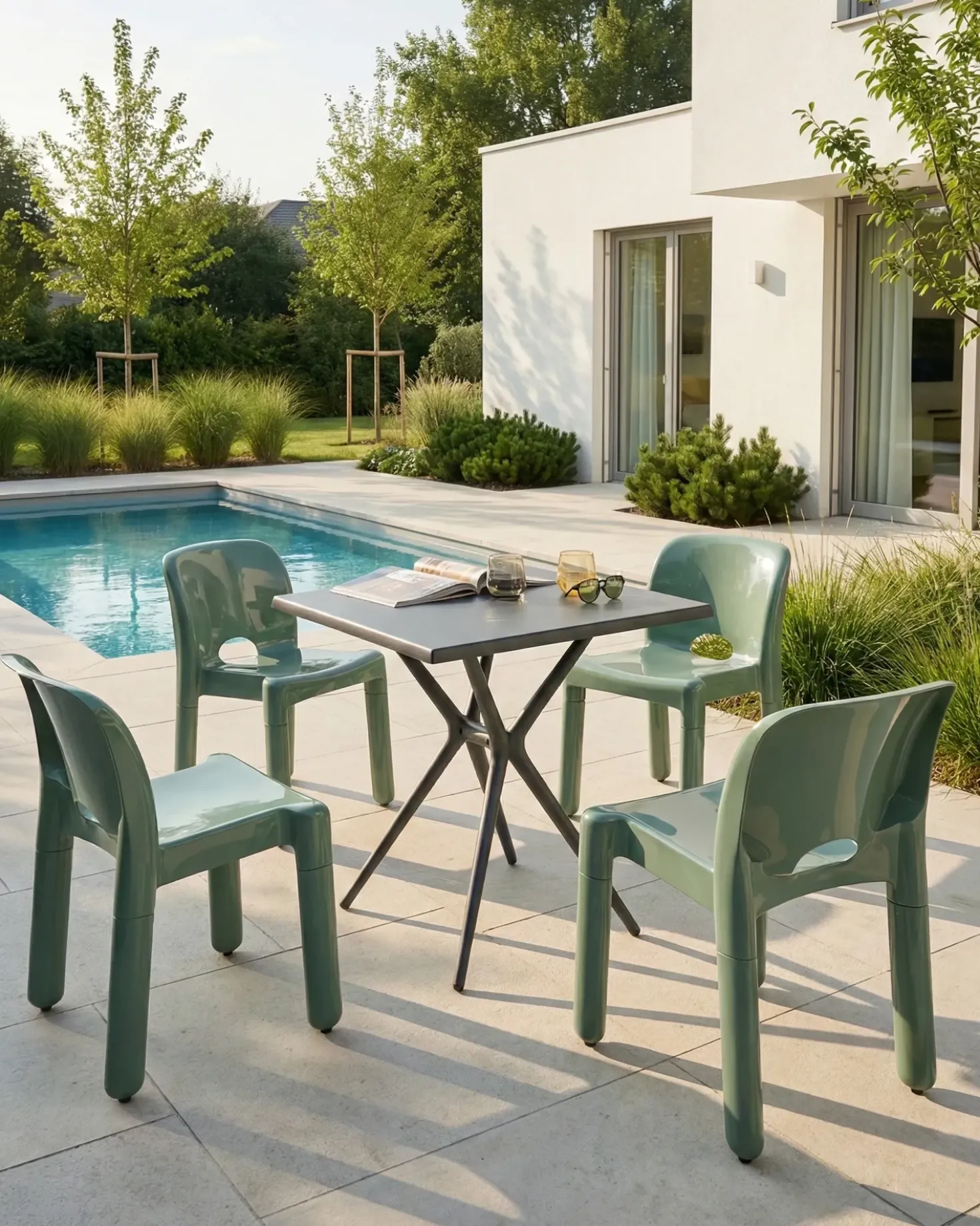 Set di 4 sedie da giardino BETIM Verde