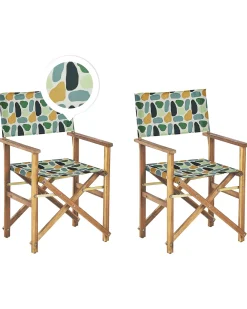 Set di 2 sedie da giardino CINE Legno d'acacia Multicolore