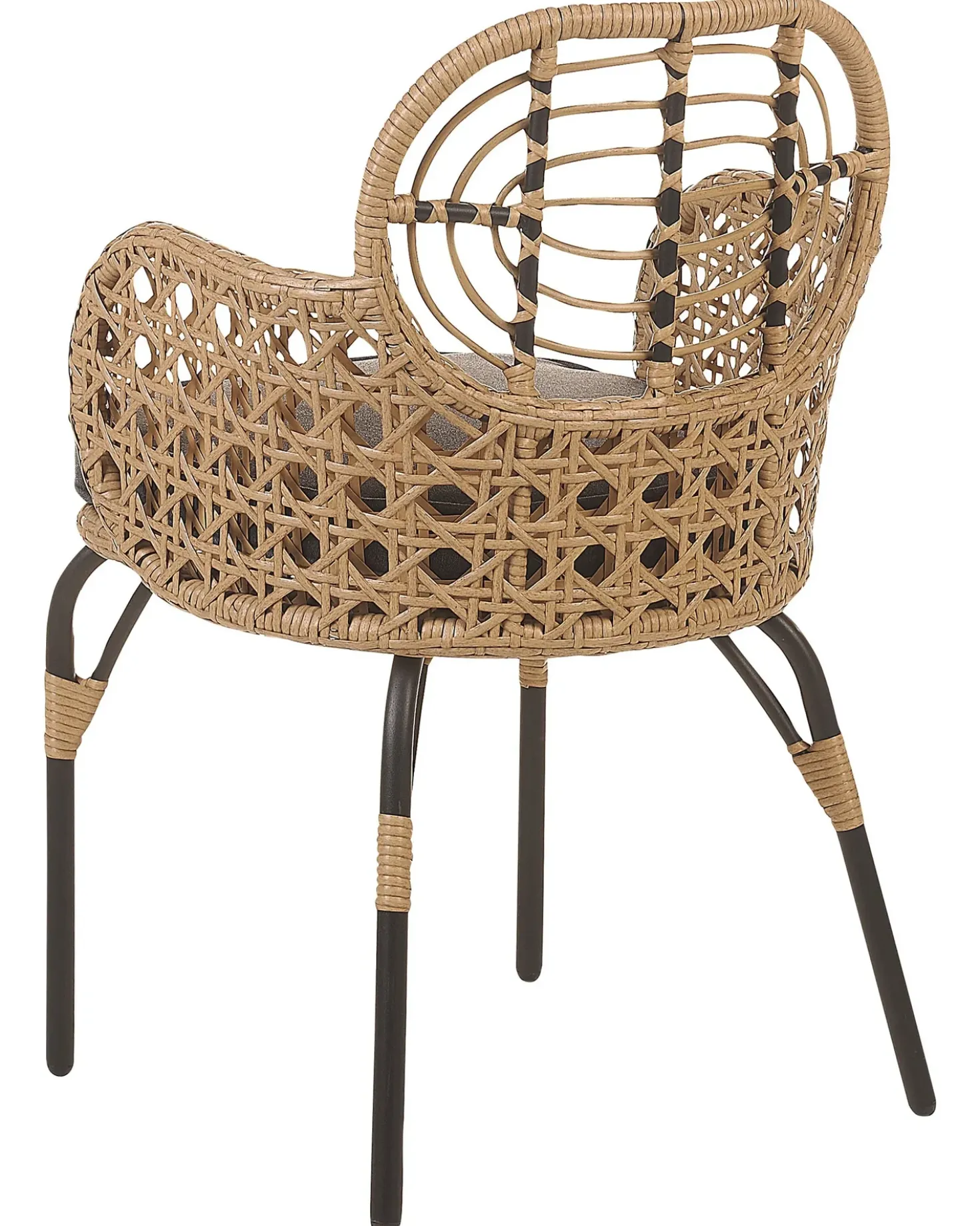 Set di 4 sedie da giardino con cuscini PRATELLO Rattan sintetico (PE) Naturale