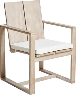 Set di 6 sedie da giardino con cuscini AZZANELLO Legno d'acacia Bianco sporco