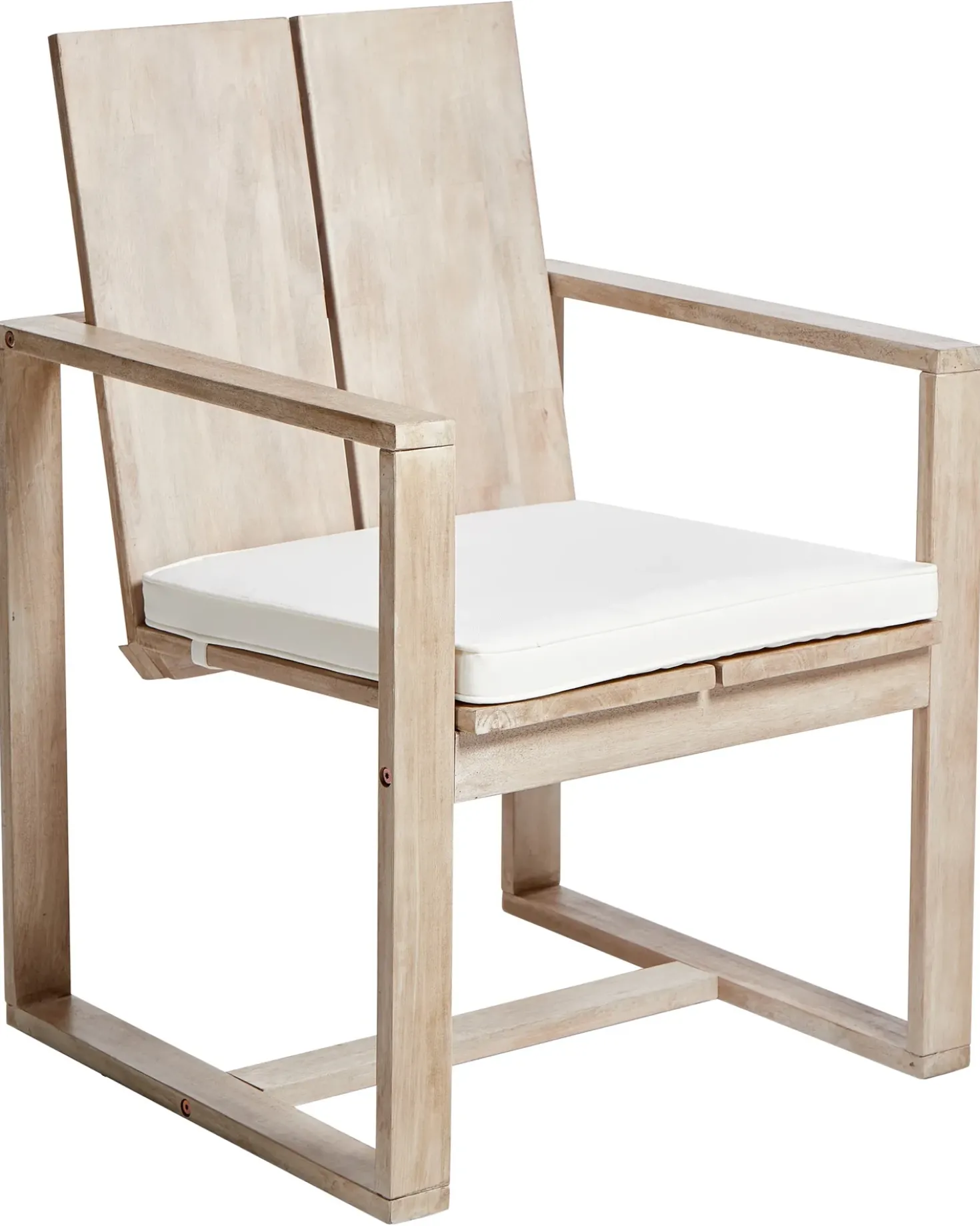 Set di 6 sedie da giardino con cuscini AZZANELLO Legno d'acacia Bianco sporco