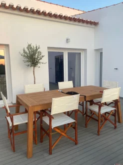 Set di 2 sedie da giardino CINE Legno d'acacia Bianco sporco