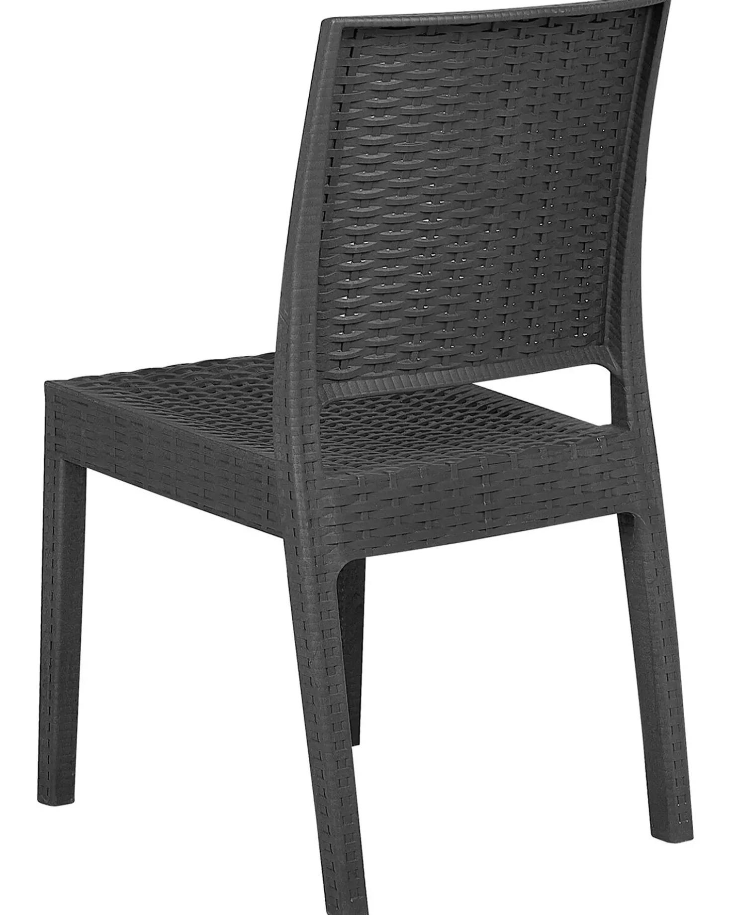 Set di 2 sedie da giardino FOSSANO Materiale sintetico Grigio grafite