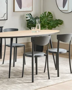 Set di 4 sedie da giardino VIESTE Grigio scuro