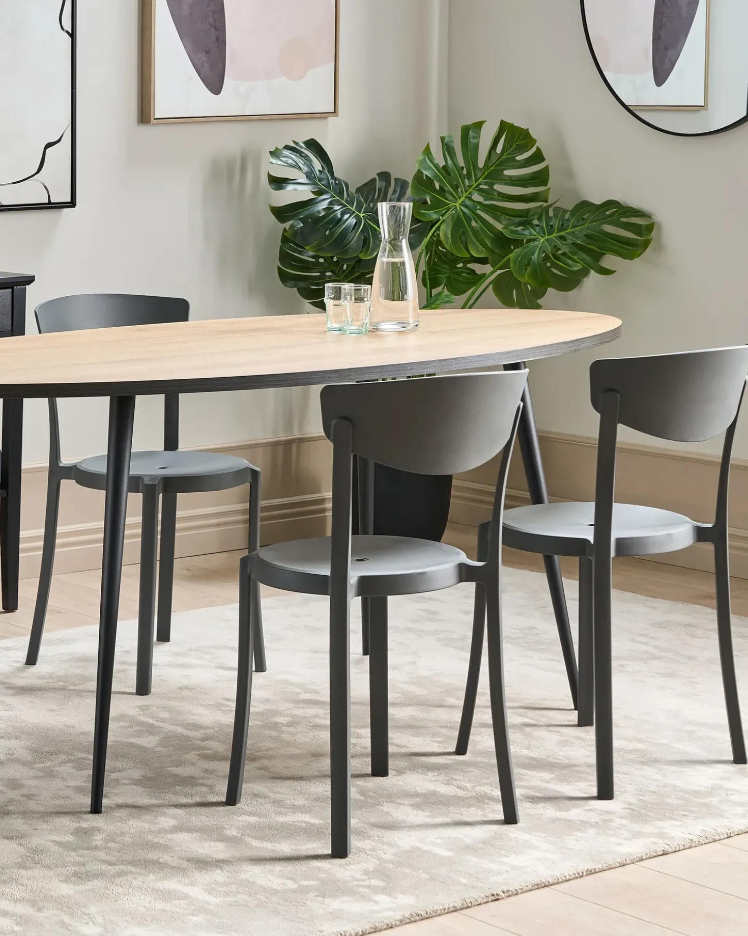 Set di 4 sedie da giardino VIESTE Grigio scuro