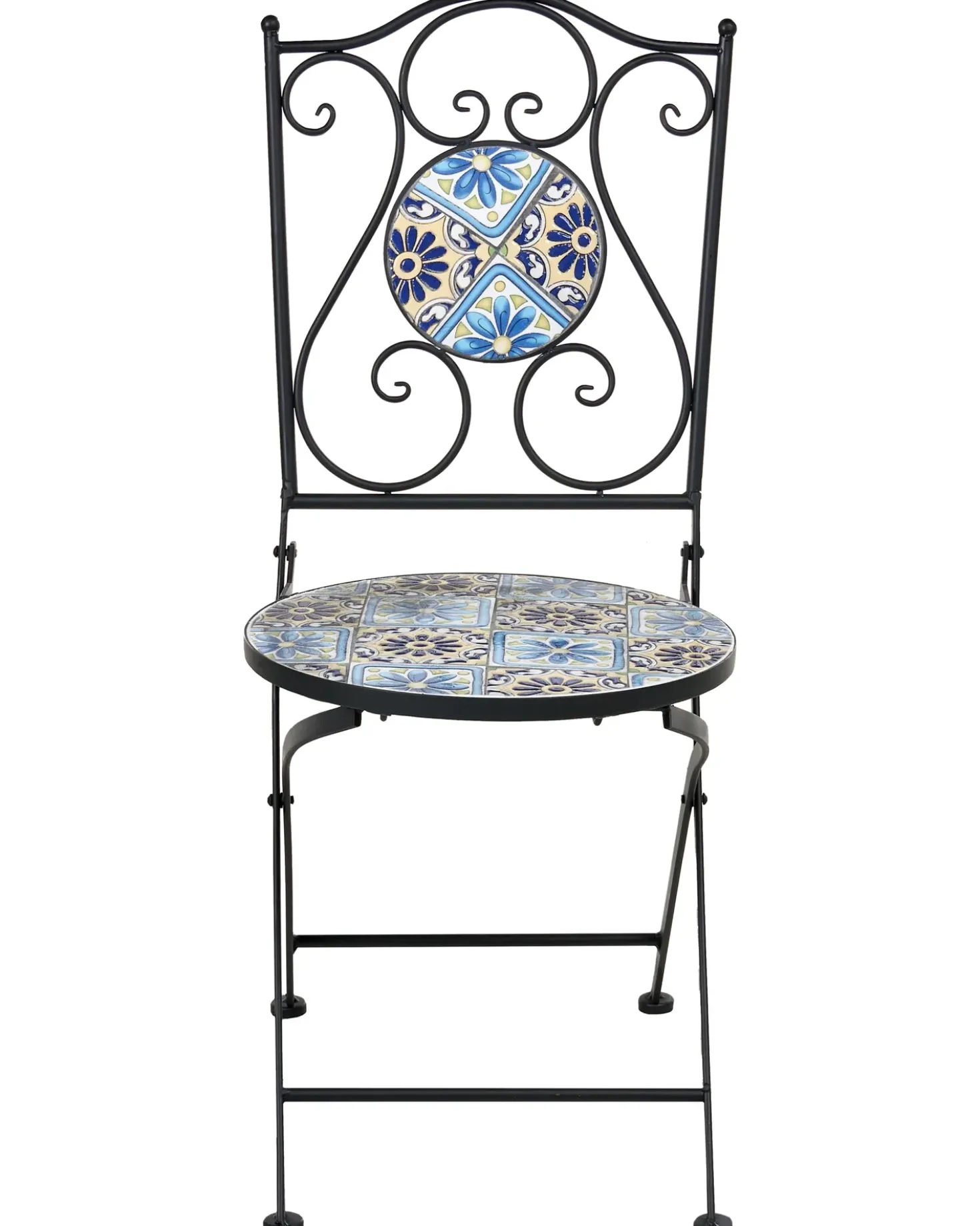 Set di 2 sedie da giardino AGGIUS Pieghevole Metallo Nero