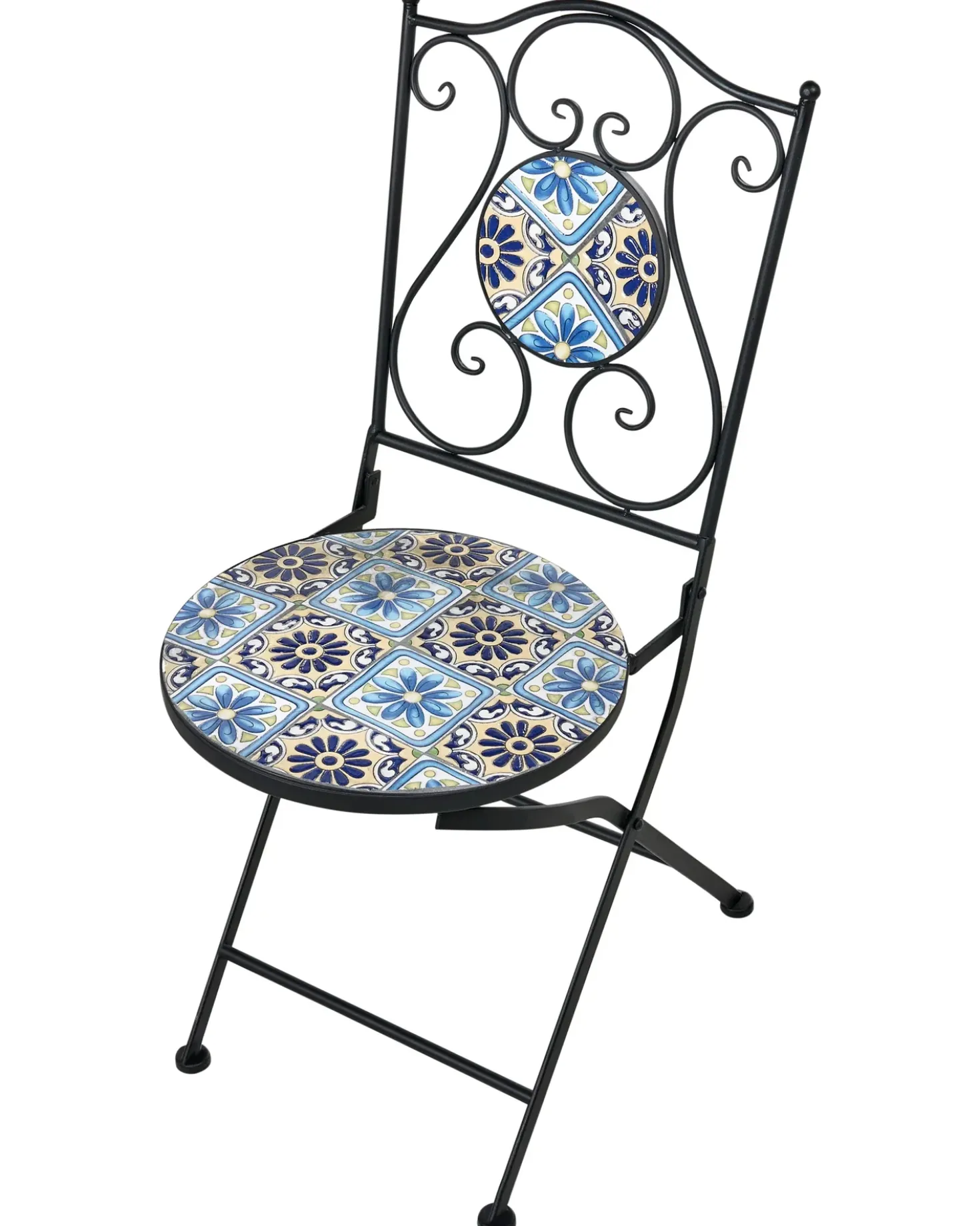 Set di 2 sedie da giardino AGGIUS Pieghevole Metallo Nero