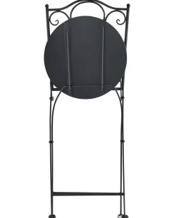 Set di 2 sedie da giardino AGGIUS Pieghevole Metallo Nero