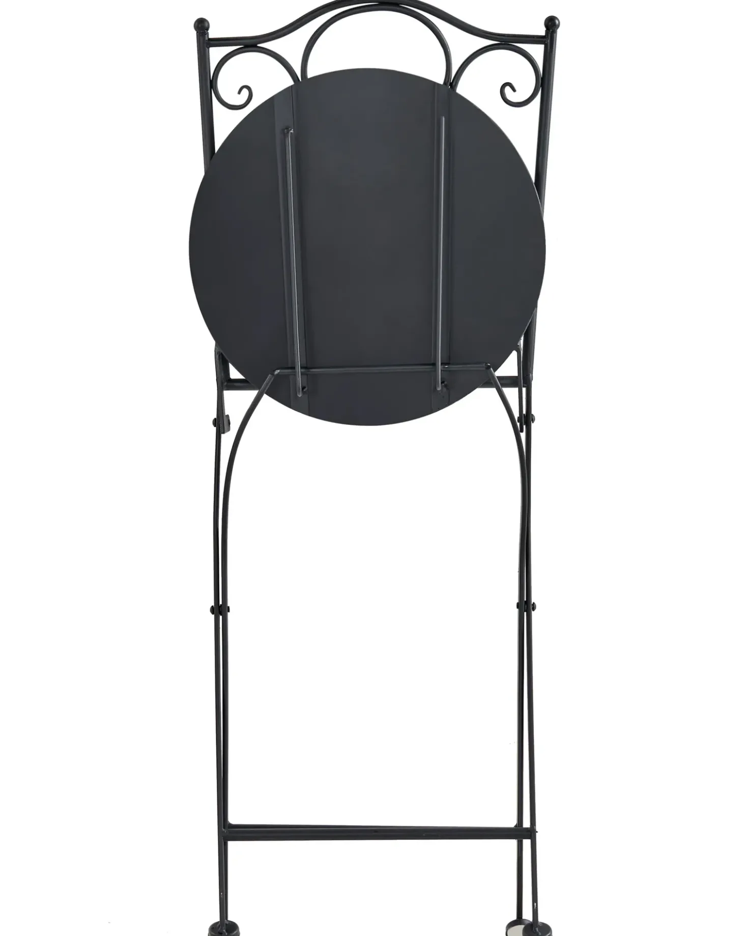 Set di 2 sedie da giardino AGGIUS Pieghevole Metallo Nero