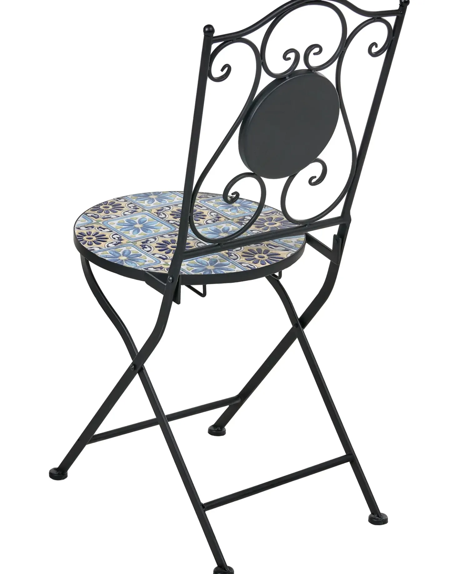 Set di 2 sedie da giardino AGGIUS Pieghevole Metallo Nero