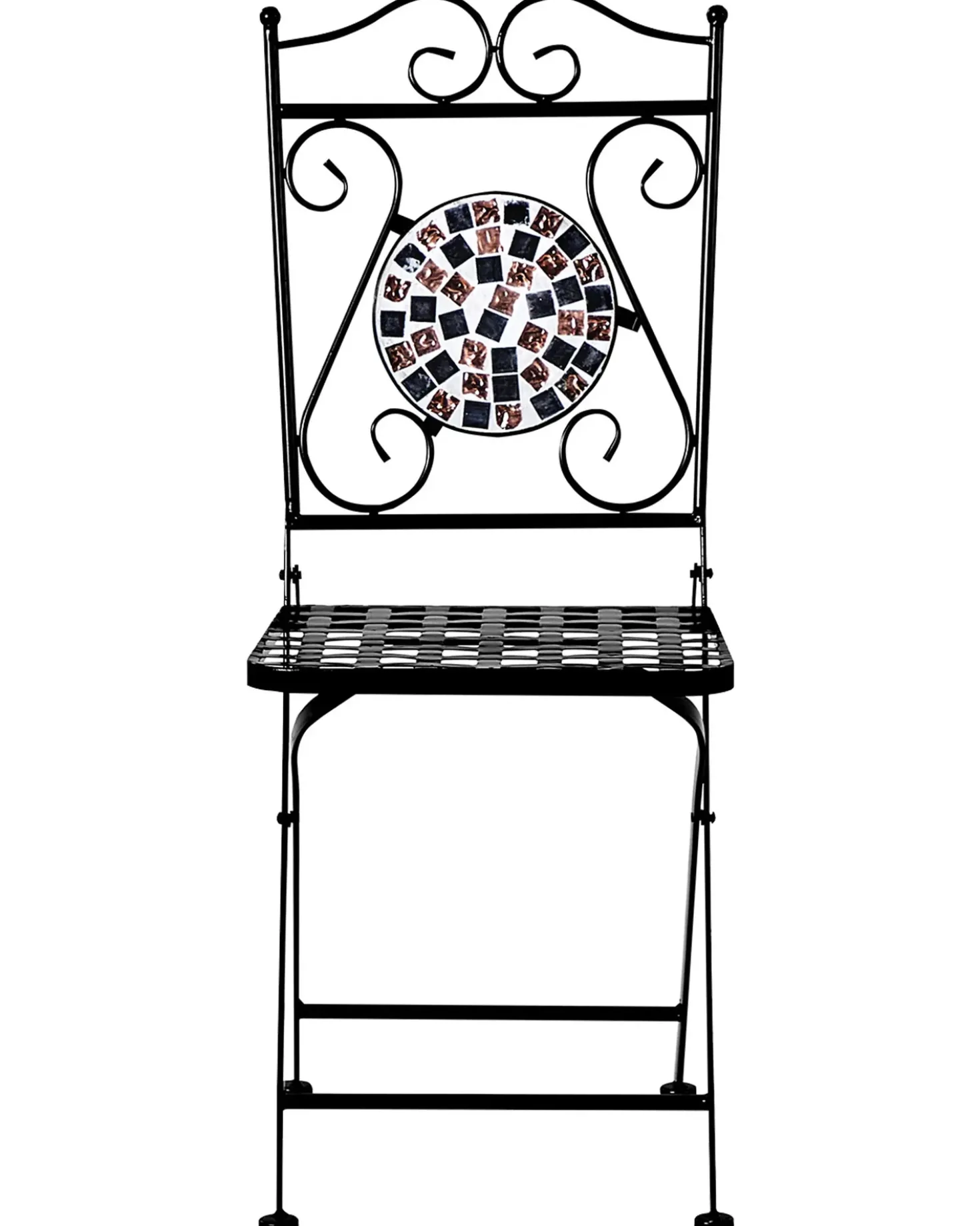 Set di 2 sedie da giardino CARPINO Metallo Nero