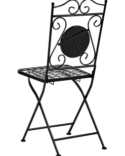 Set di 2 sedie da giardino CARPINO Metallo Nero
