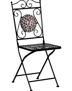 Set di 2 sedie da giardino CARPINO Metallo Nero