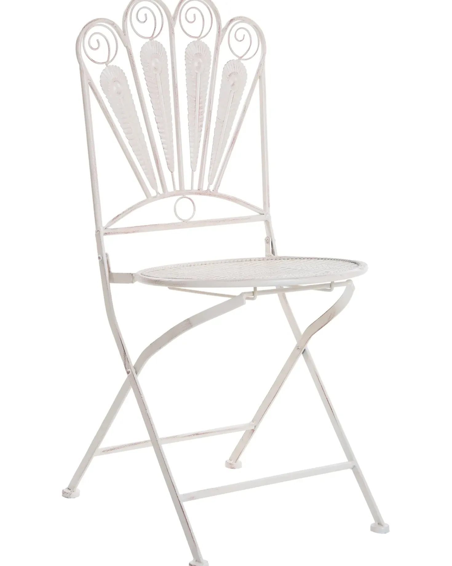 Set di 2 sedie da giardino PAVIA Pieghevole Metallo Bianco sporco