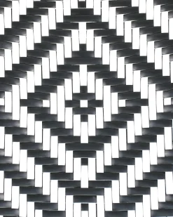 Set di 4 sedie da giardino CASPRI Rattan sintetico (PE) Nero/Bianco