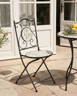 Set di 2 sedie da giardino COLLIO Metallo Nero
