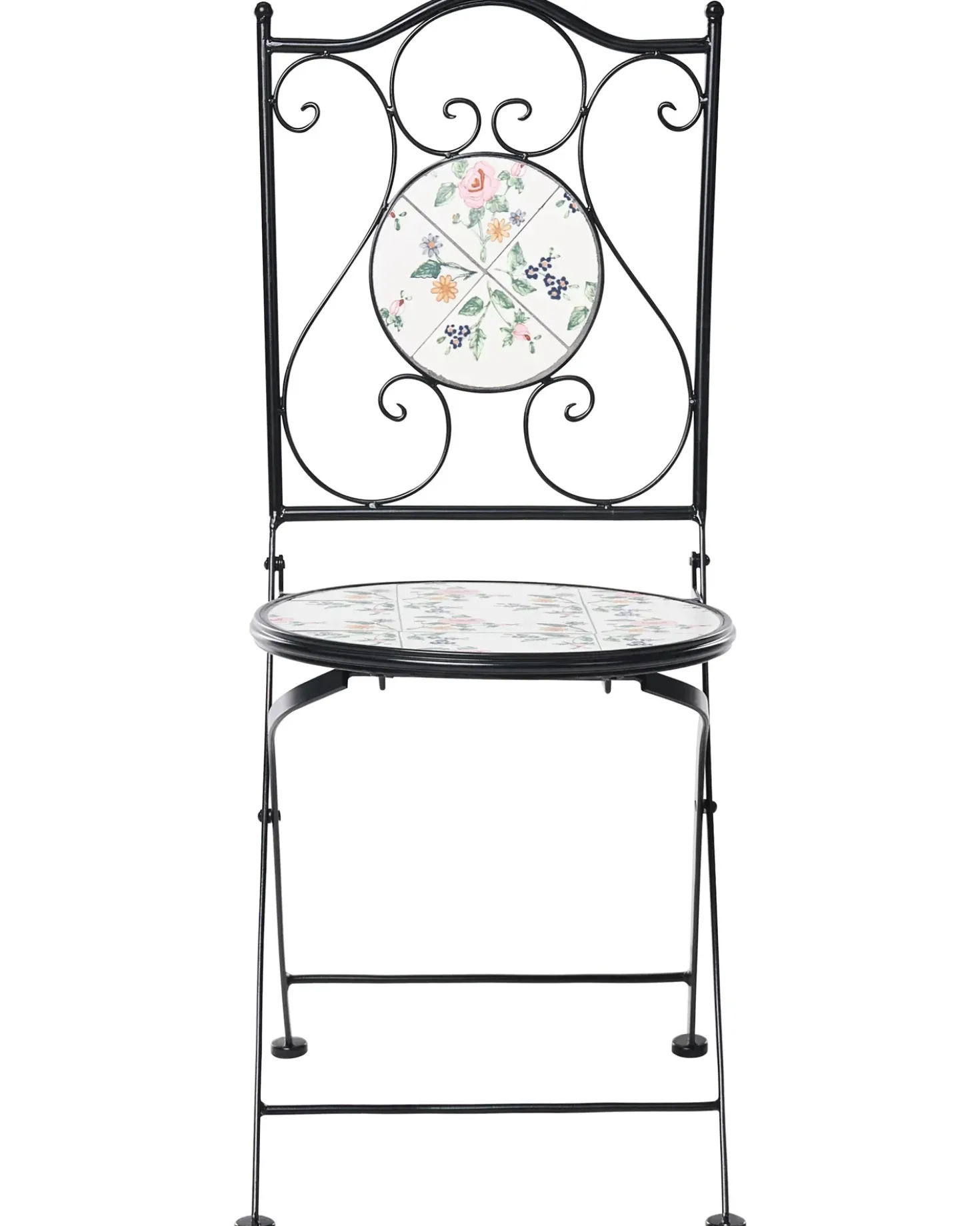 Set di 2 sedie da giardino COLLIO Metallo Nero