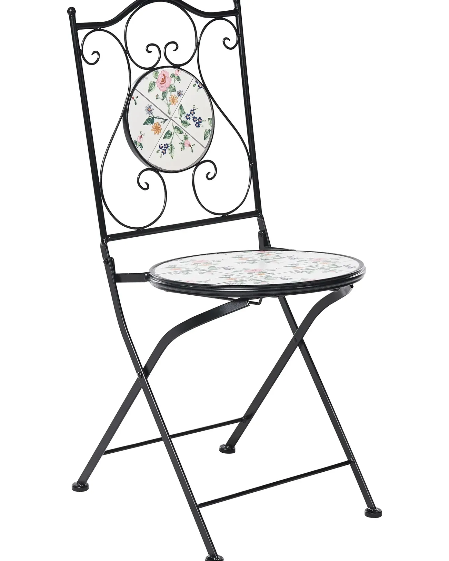 Set di 2 sedie da giardino COLLIO Metallo Nero