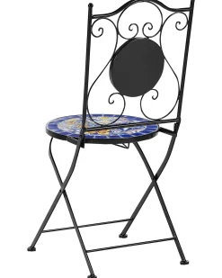 Set di 2 sedie da giardino CORIANO Pieghevole Metallo Nero