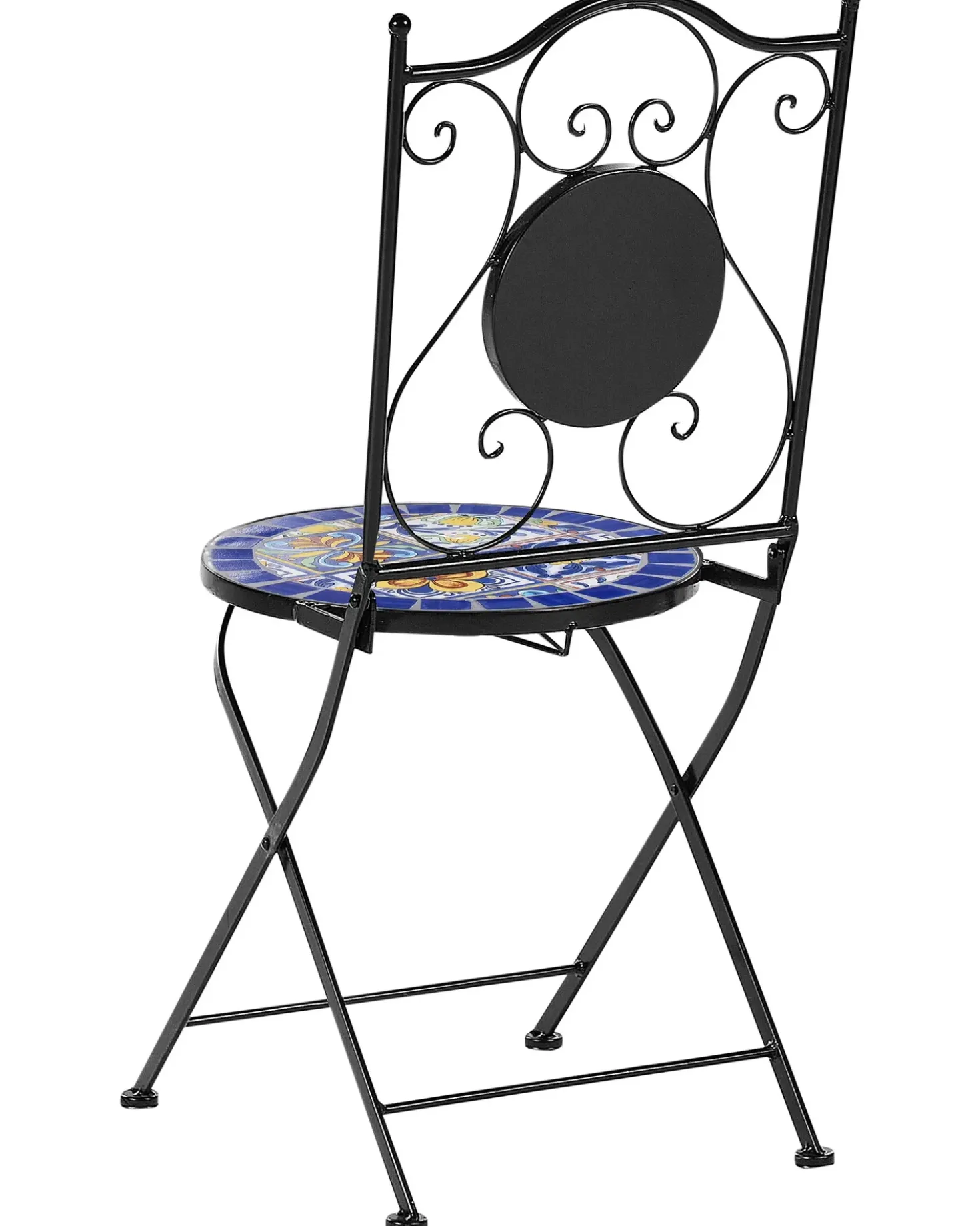 Set di 2 sedie da giardino CORIANO Pieghevole Metallo Nero